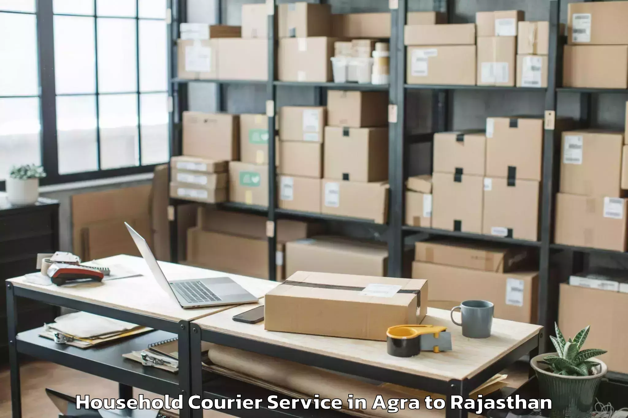 Reliable Agra to Sanchore Household Courier